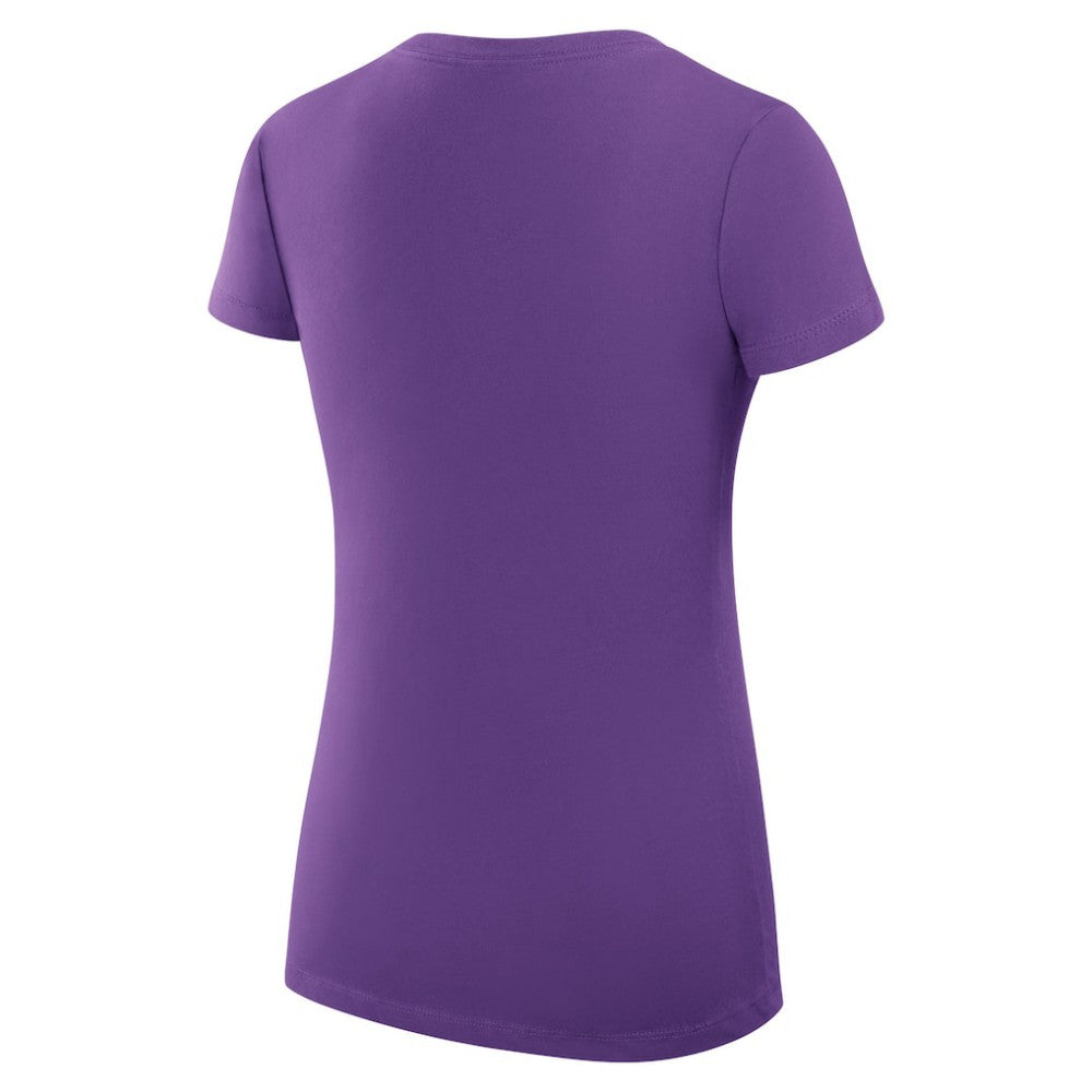 Colorado Rockies G-III 4Her by Carl Banks Women's Super-Slim Fit Lightweight Dot Print V-Neck T-Shirt - Purple - MLB on Sale