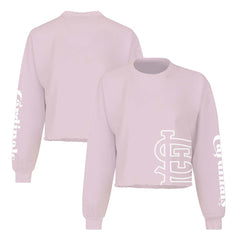 St. Louis Cardinals Fanatics Women's Cropped Slouchy Long Sleeve T-Shirt - Pink - Fanatics Sale