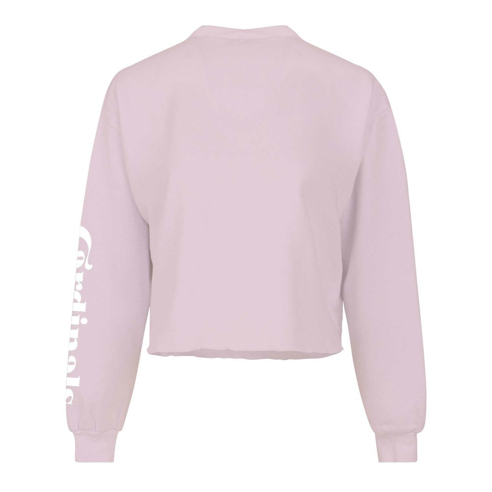 St. Louis Cardinals Fanatics Women's Cropped Slouchy Long Sleeve T-Shirt - Pink - Fanatics Sale