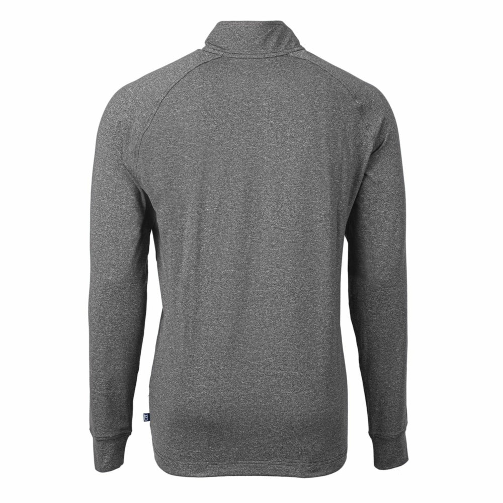 Green Bay Packers Cutter & Buck Big & Tall Adapt Eco Knit Quarter-Zip Pullover Top Heather Black