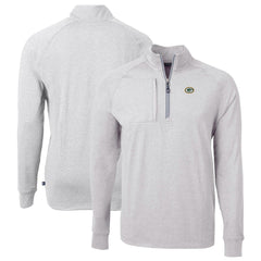 Green Bay Packers Cutter & Buck Big & Tall Adapt Eco Knit Quarter-Zip Pullover Top Heather Gray
