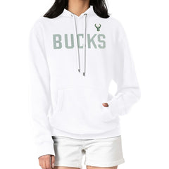 Milwaukee Bucks G-III 4Her by Carl Banks Women's Dot Print Pullover Hoodie White