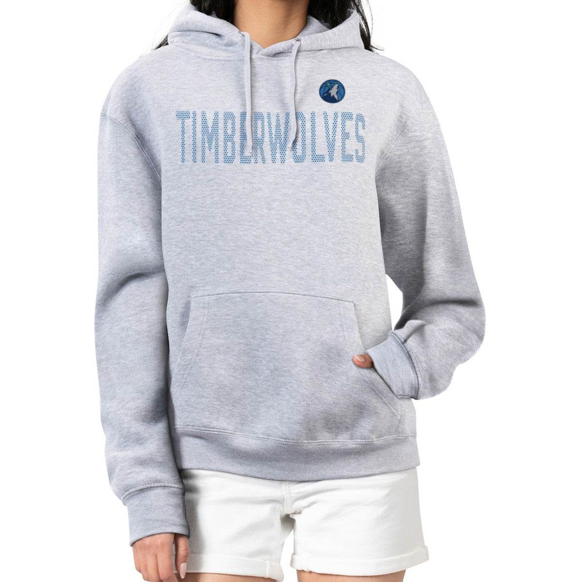 Minnesota Timberwolves G-III 4Her by Carl Banks Women's Dot Print Pullover Hoodie Heather Gray