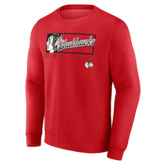 Chicago Blackhawks Fanatics Focus Fleece Pullover Sweatshirt - Red - NHL 200582278