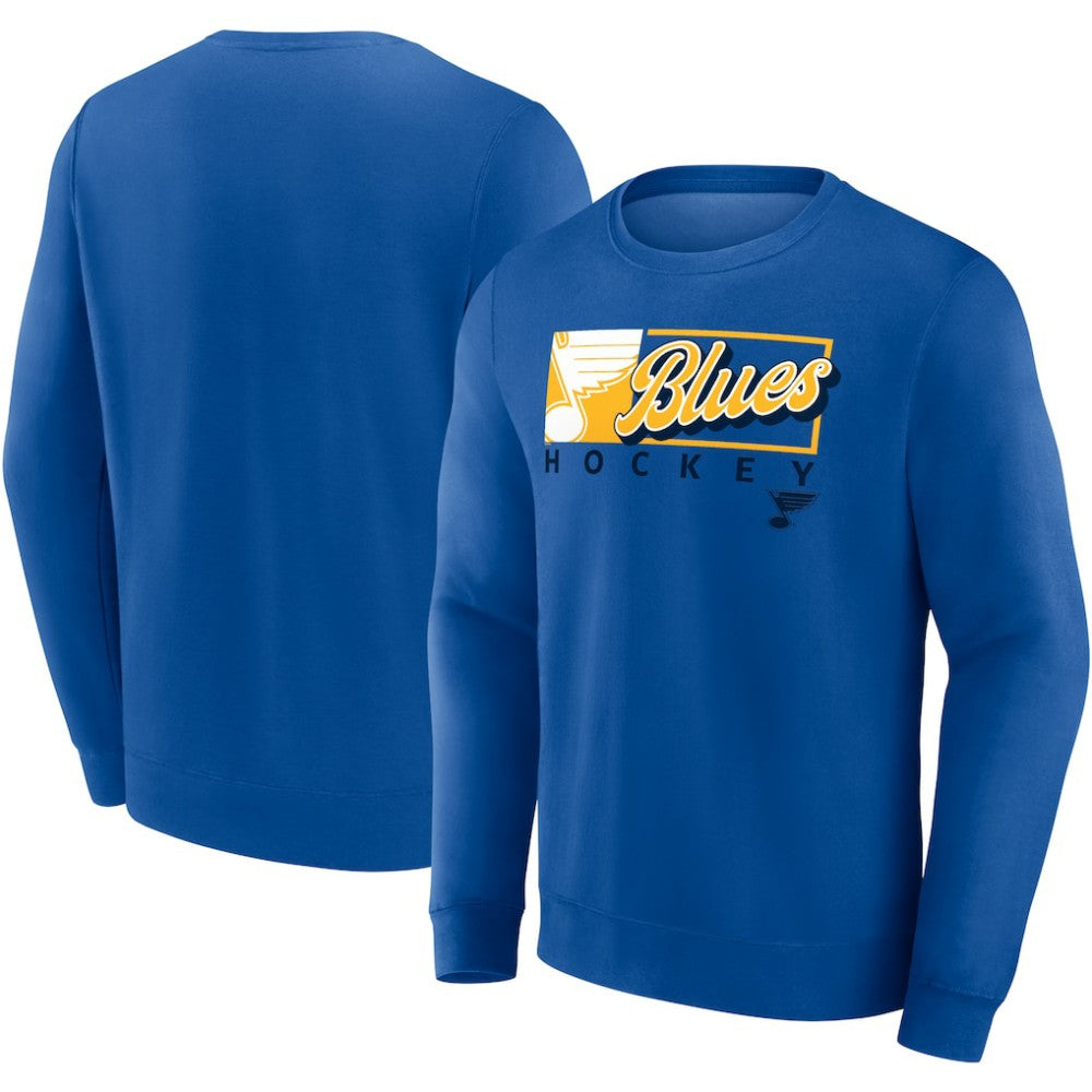 St. Louis Blues Fanatics Focus Fleece Pullover Sweatshirt - Blue - NHL 200582280