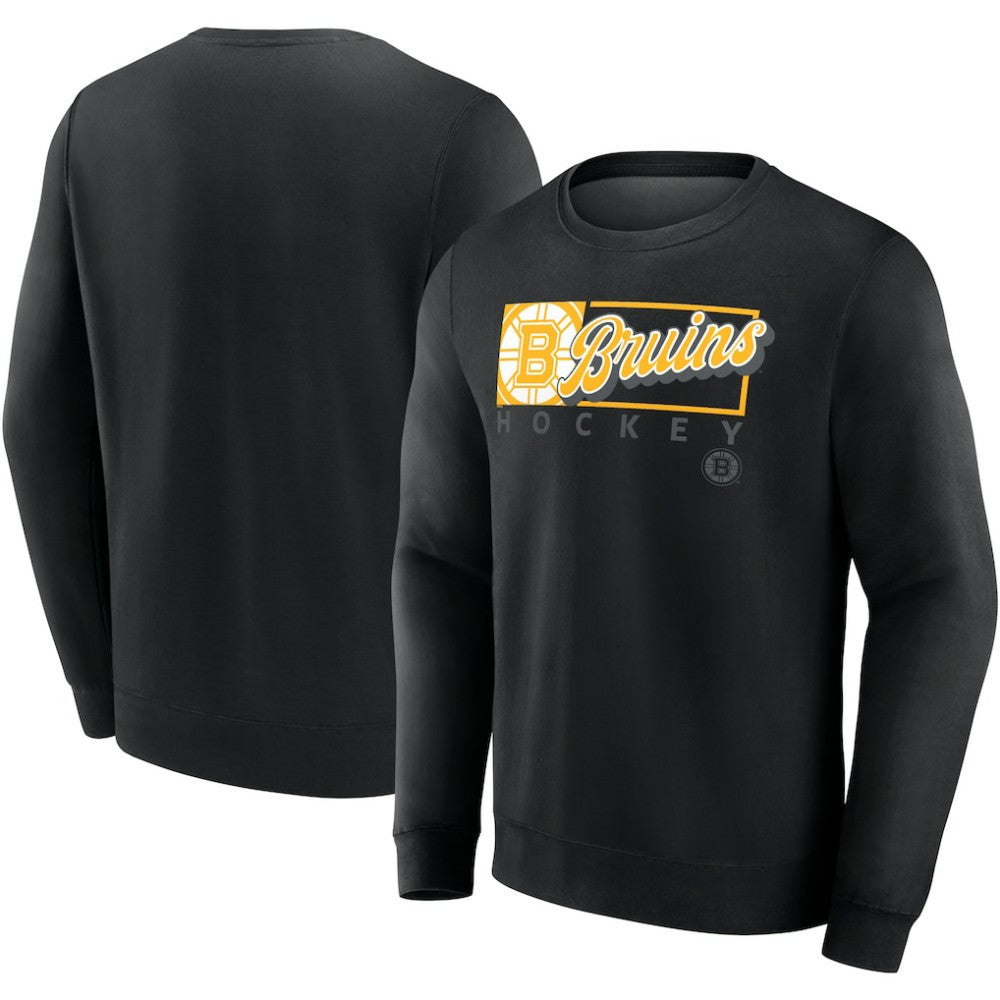 Boston Bruins Fanatics Focus Fleece Pullover Sweatshirt - Black - NHL 200582289
