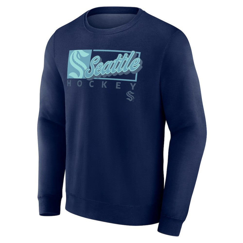 Seattle Kraken Fanatics Focus Fleece Pullover Sweatshirt - Deep Sea Blue - NHL 200582297