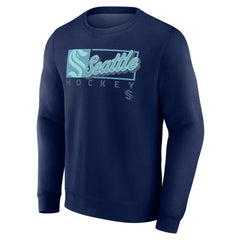 Seattle Kraken Fanatics Focus Fleece Pullover Sweatshirt - Deep Sea Blue - NHL 200582297