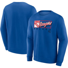 New York Rangers Fanatics Focus Fleece Pullover Sweatshirt - Royal - NHL 200582306