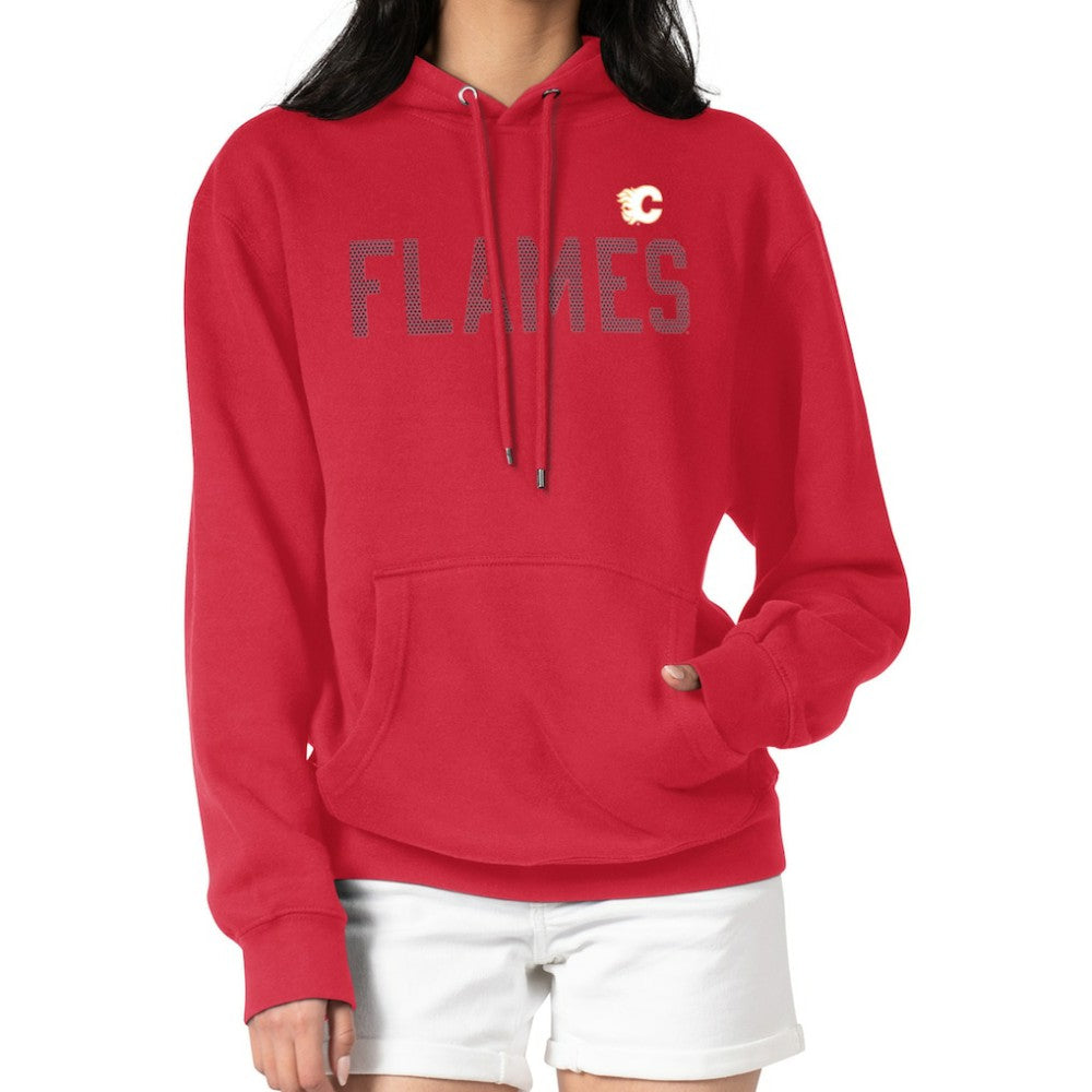 Calgary Flames G-III 4Her by Carl Banks Women's Dot Print Pullover Hoodie - Red - NHL 200582316