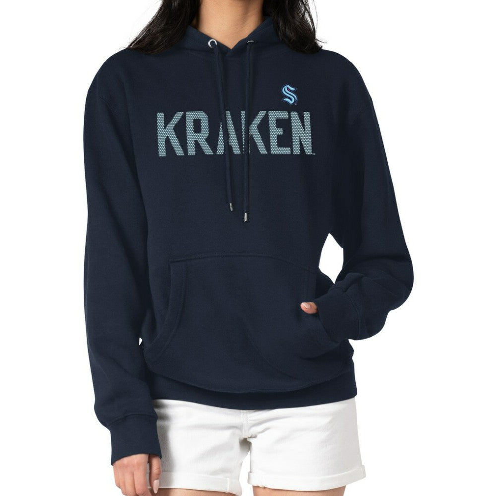 Seattle Kraken G-III 4Her by Carl Banks Women's Dot Print Pullover Hoodie - Navy - NHL 200582330