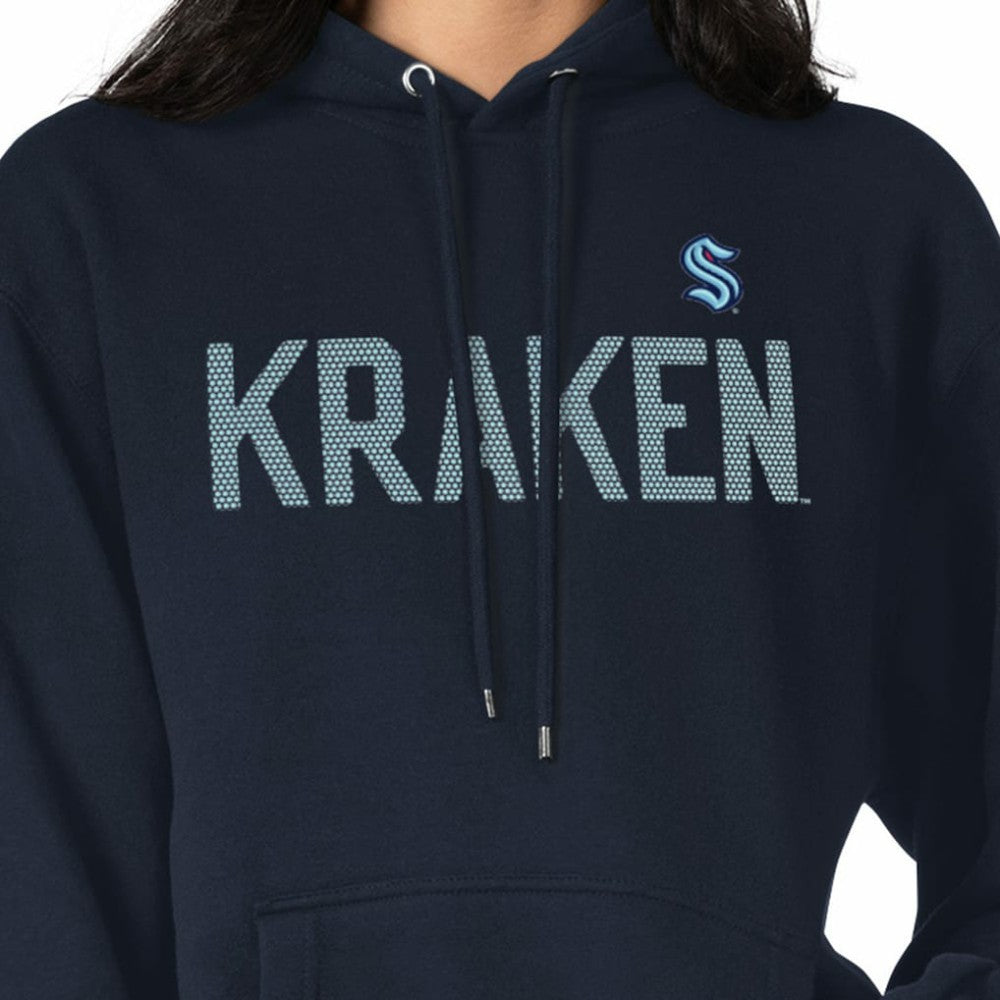 Seattle Kraken G-III 4Her by Carl Banks Women's Dot Print Pullover Hoodie - Navy - NHL 200582330