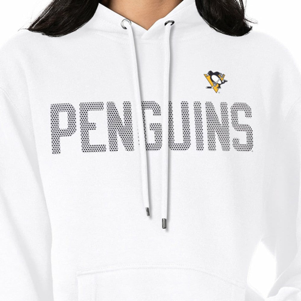 Pittsburgh Penguins G-III 4Her by Carl Banks Women's Dot Print Pullover Hoodie - White - NHL 200582386