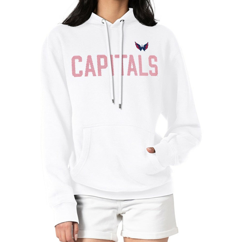 Washington Capitals G-III 4Her by Carl Banks Women's Dot Print Pullover Hoodie - White - NHL 200582398