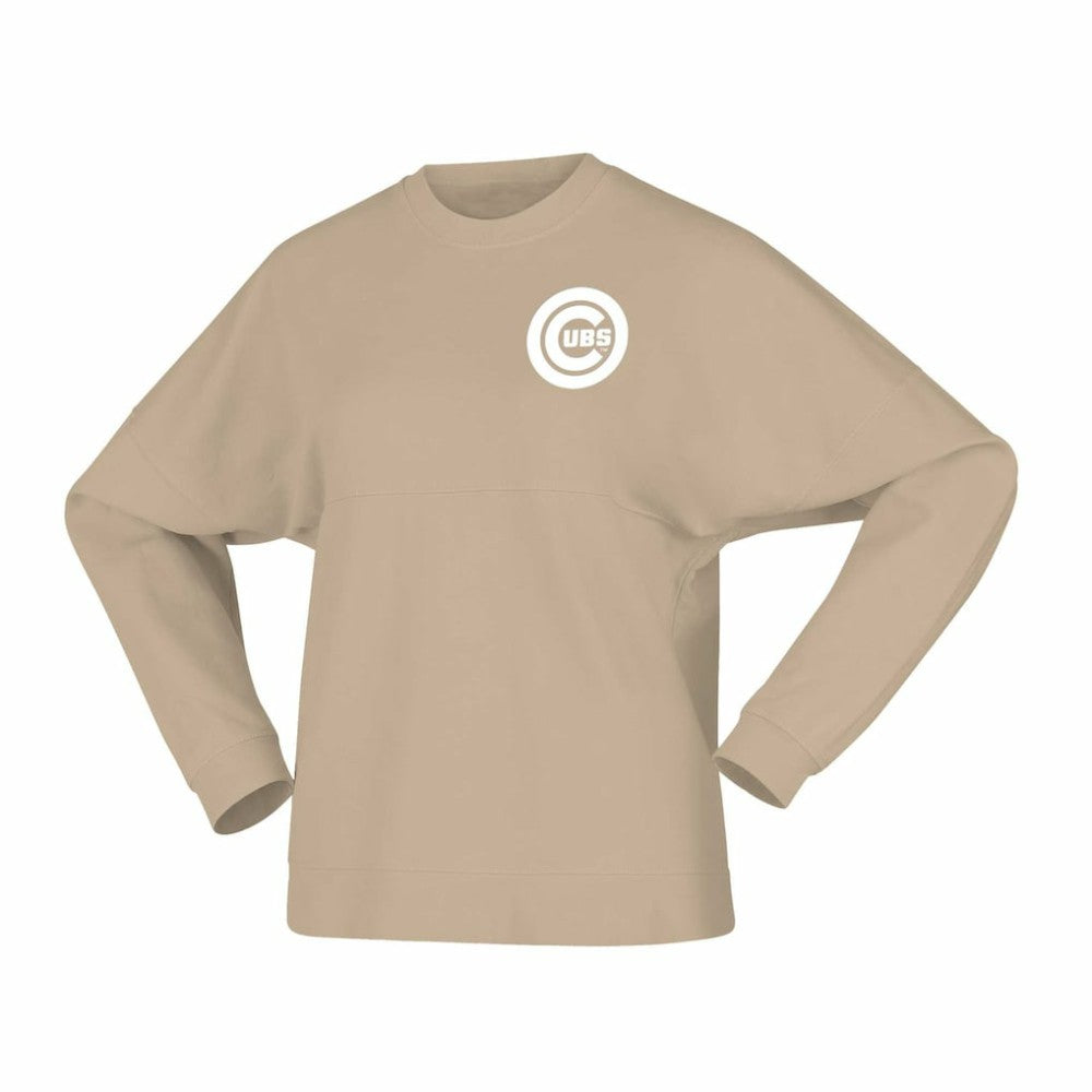 Chicago Cubs Fanatics Women's Branded Fleece Pullover Sweatshirt - Tan - Fanatics Online