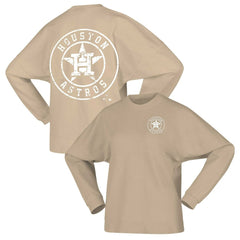 Houston Astros Fanatics Women's Branded Fleece Pullover Sweatshirt - Tan - Fanatics Online