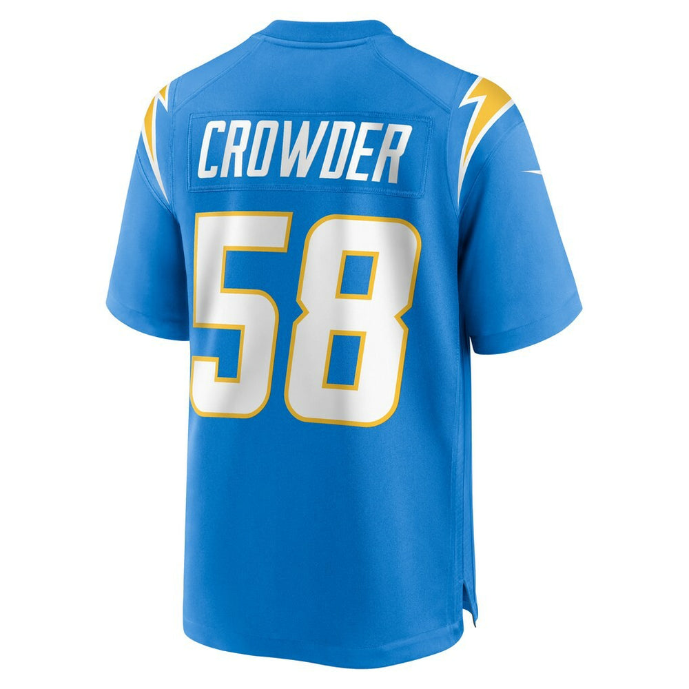 Nike Tae Crowder Los Angeles Chargers Team Game Jersey Powder Blue