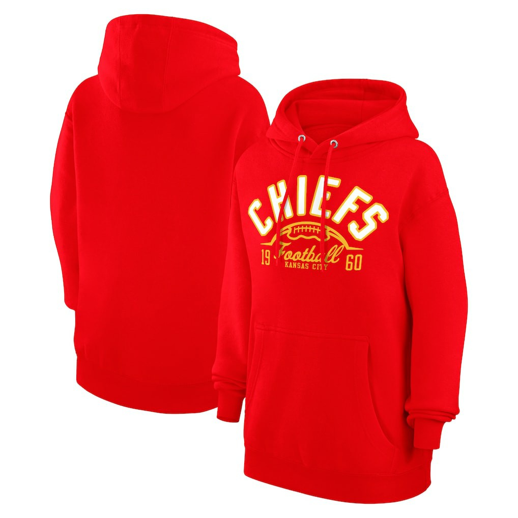 Kansas City Chiefs Starter Unisex Half Ball Team Fleece Pullover Hoodie Red