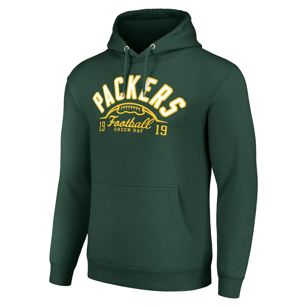 Green Bay Packers Starter Unisex Half Ball Team Fleece Pullover Hoodie Green