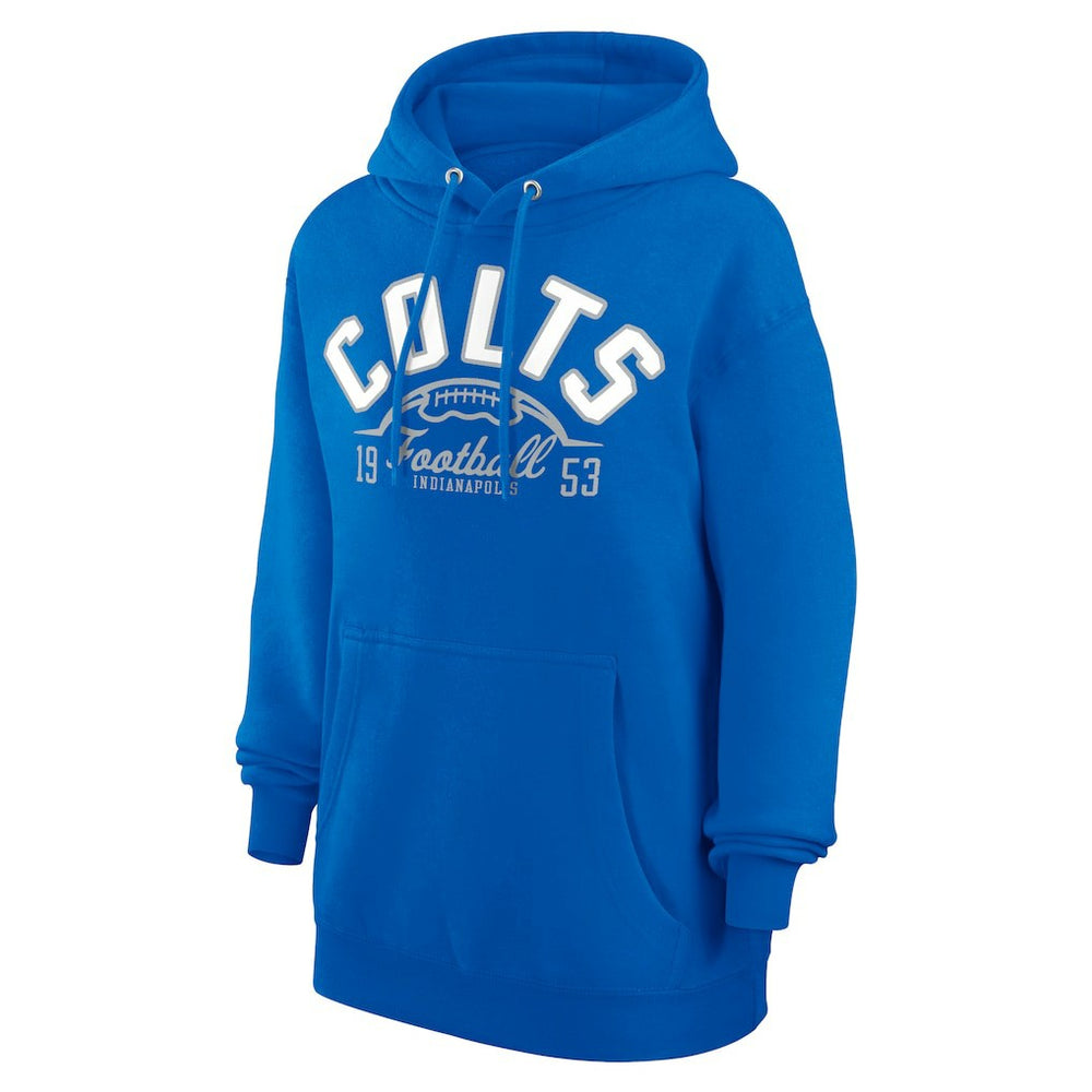 Indianapolis Colts Starter Unisex Half Ball Team Fleece Pullover Hoodie Royal