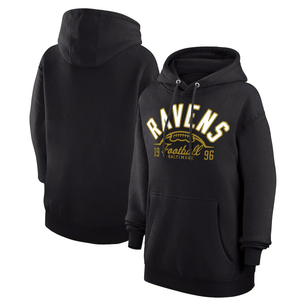 Baltimore Ravens Starter Unisex Half Ball Team Fleece Pullover Hoodie Black