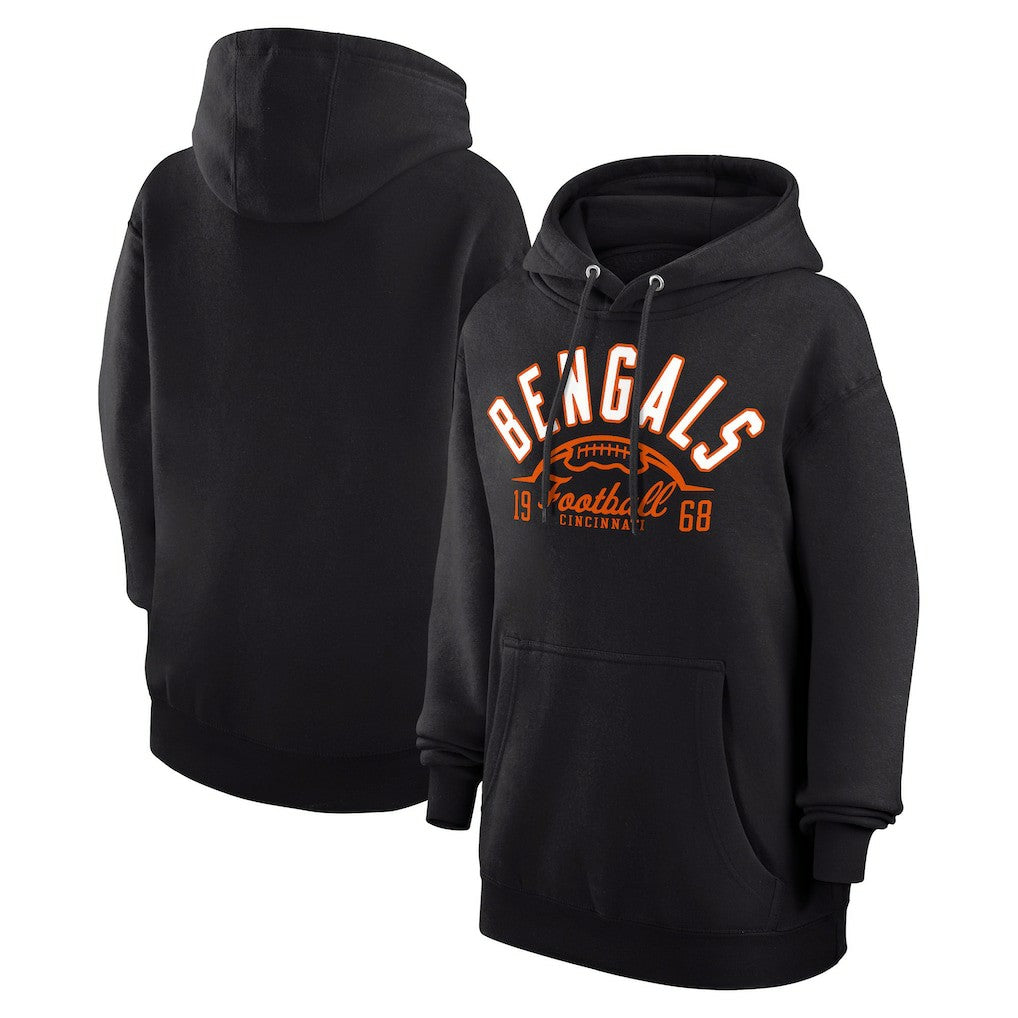 Cincinnati Bengals Starter Unisex Half Ball Team Fleece Pullover Hoodie Black