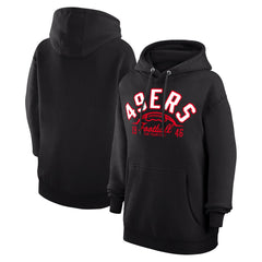 San Francisco 49ers Starter Unisex Half Ball Team Fleece Pullover Hoodie Black