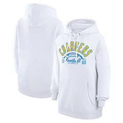 Los Angeles Chargers Starter Unisex Half Ball Team Fleece Pullover Hoodie White
