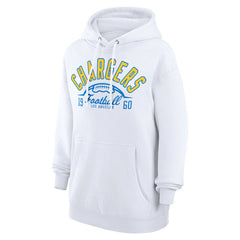 Los Angeles Chargers Starter Unisex Half Ball Team Fleece Pullover Hoodie White
