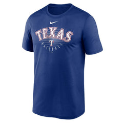 Texas Rangers Nike Wordmark Outline Legend T-Shirt - Royal - Nike Lifestyle
