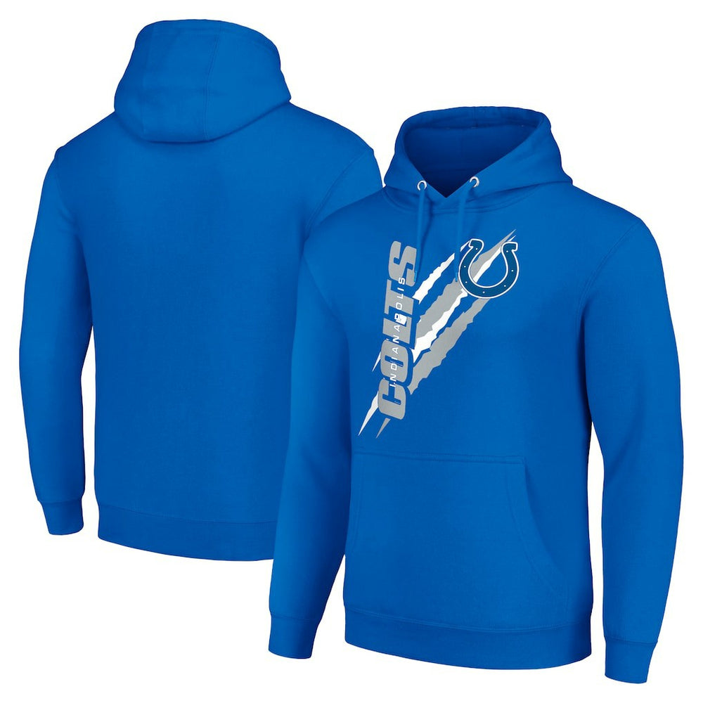 Indianapolis Colts Starter Unisex Color Scratch Fleece Pullover Hoodie Royal