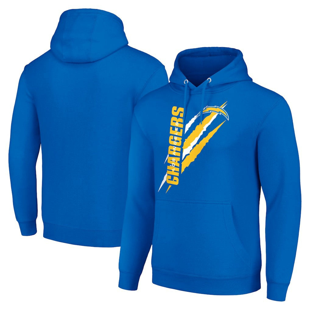 Los Angeles Chargers Starter Unisex Color Scratch Fleece Pullover Hoodie Royal