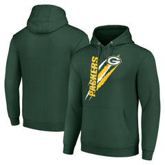 Green Bay Packers Starter Unisex Color Scratch Fleece Pullover Hoodie Green