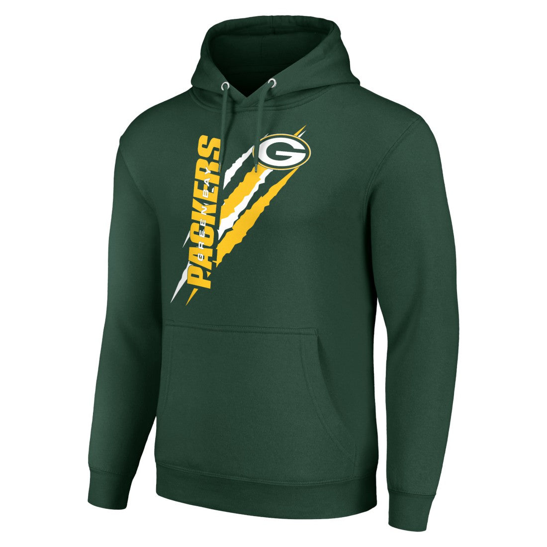 Green Bay Packers Starter Unisex Color Scratch Fleece Pullover Hoodie Green