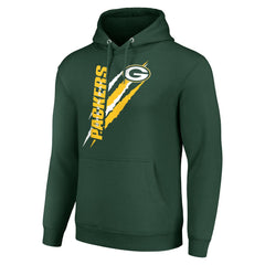Green Bay Packers Starter Unisex Color Scratch Fleece Pullover Hoodie Green