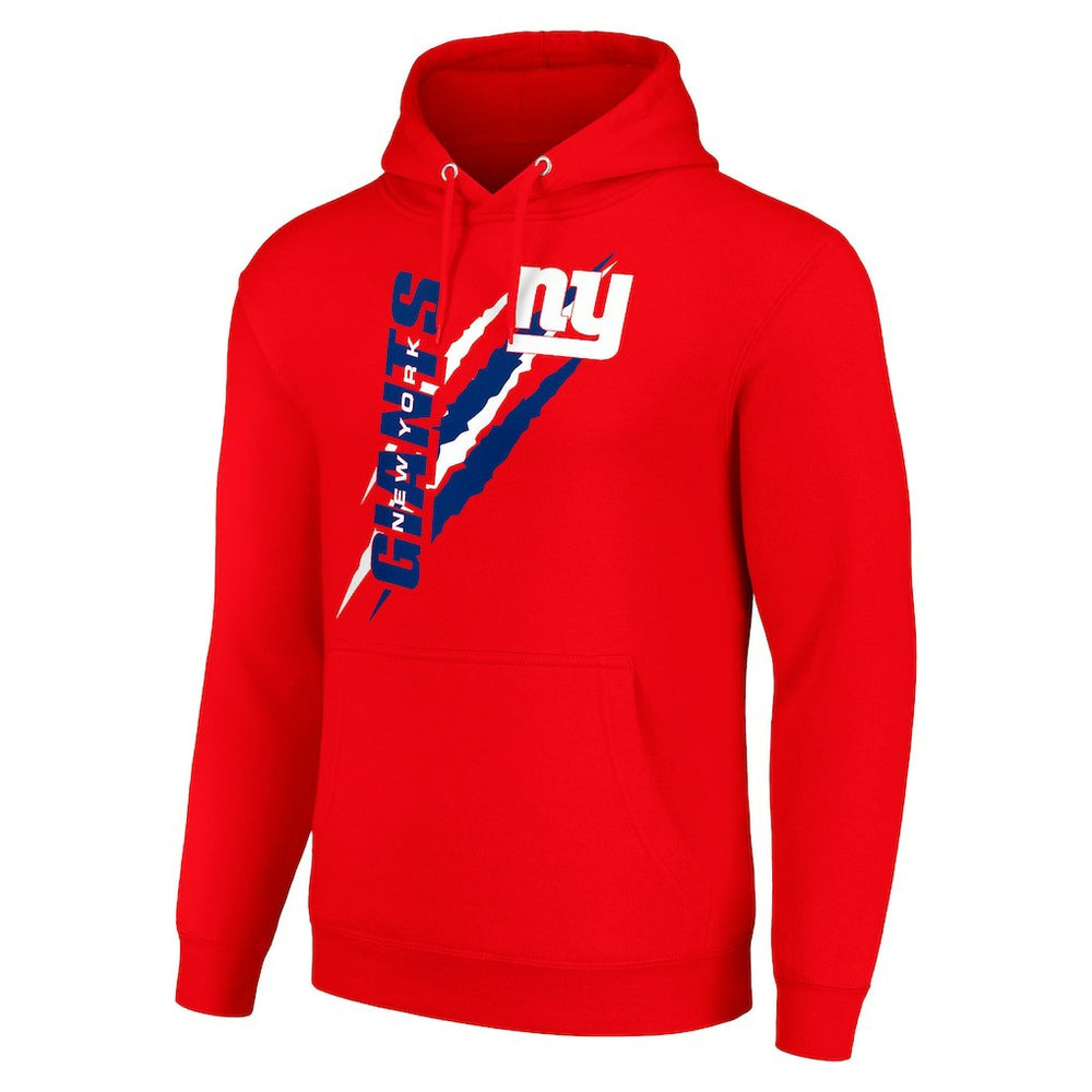 New York Giants Starter Unisex Color Scratch Fleece Pullover Hoodie Red