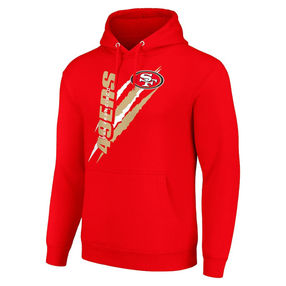 San Francisco 49ers Starter Unisex Color Scratch Fleece Pullover Hoodie Scarlet
