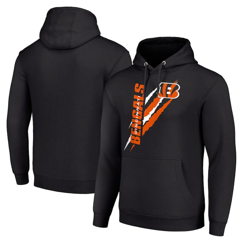 Cincinnati Bengals Starter Unisex Color Scratch Fleece Pullover Hoodie Black