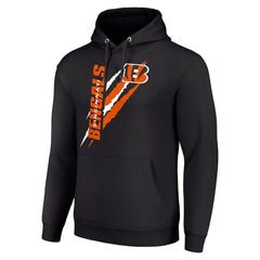 Cincinnati Bengals Starter Unisex Color Scratch Fleece Pullover Hoodie Black