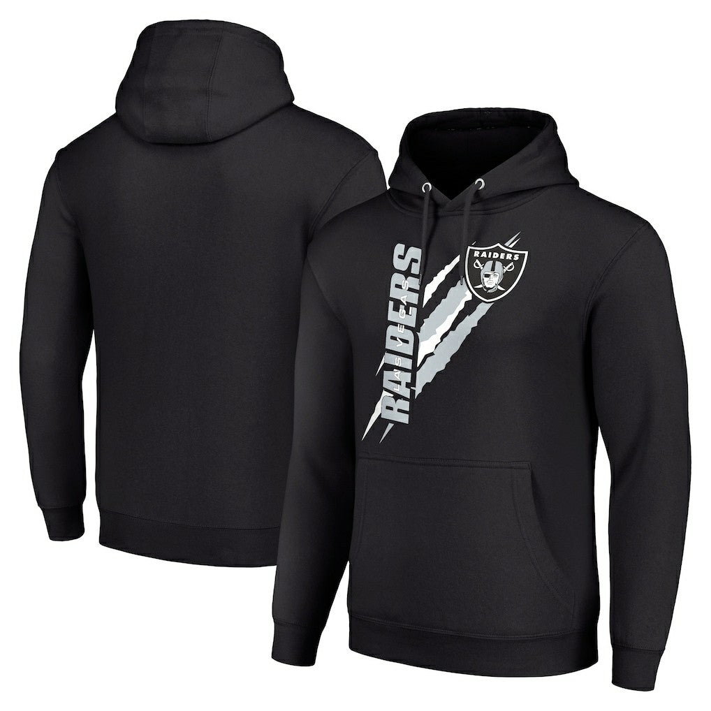 Las Vegas Raiders Starter Unisex Color Scratch Fleece Pullover Hoodie Black