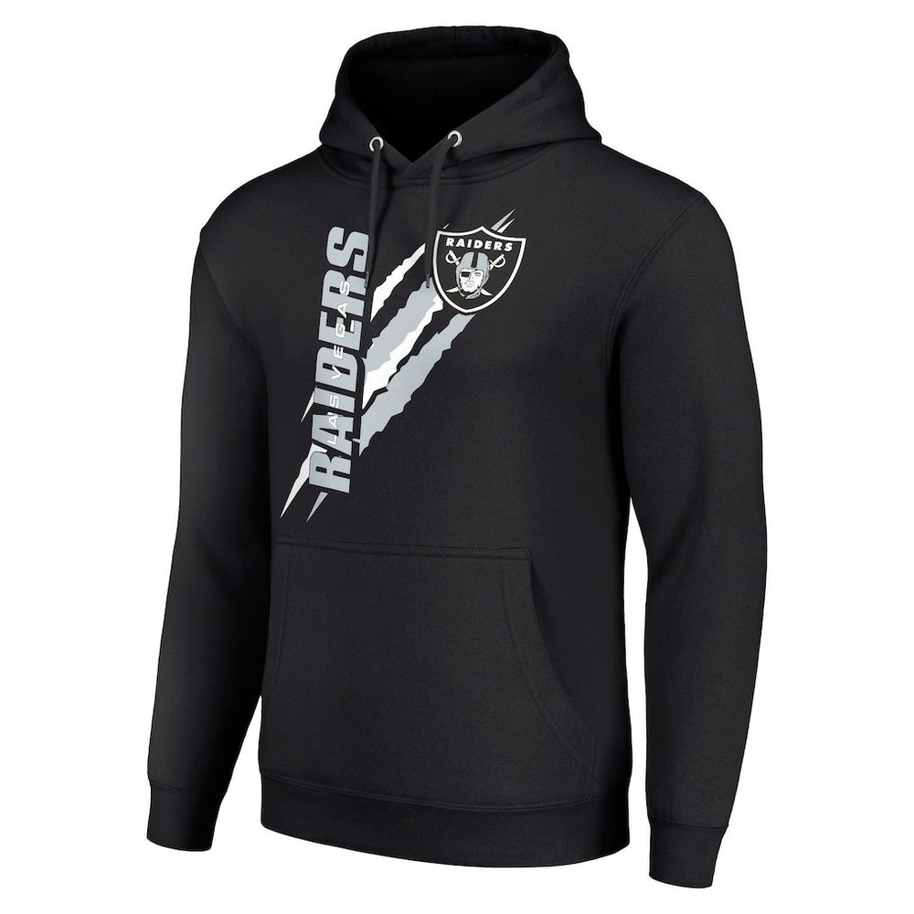 Las Vegas Raiders Starter Unisex Color Scratch Fleece Pullover Hoodie Black