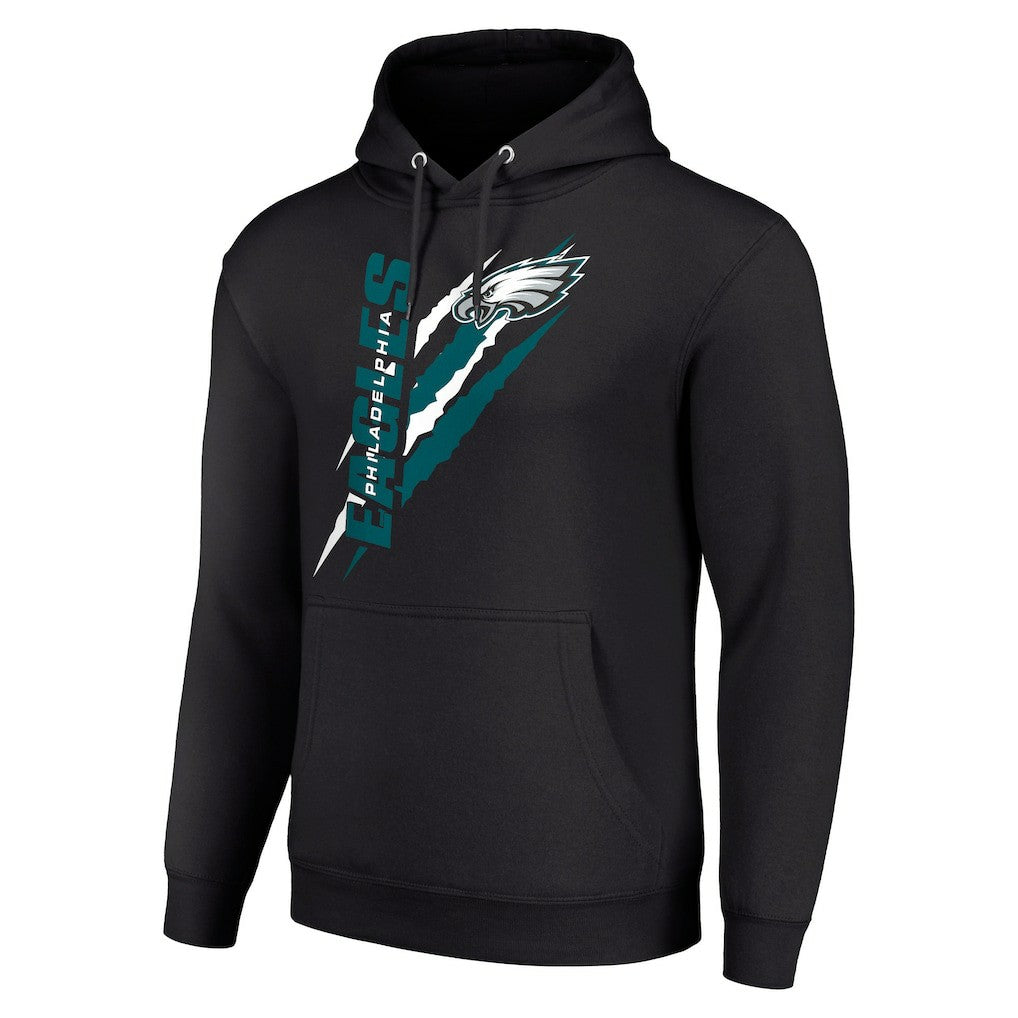 Philadelphia Eagles Starter Unisex Color Scratch Fleece Pullover Hoodie Black
