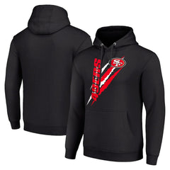 San Francisco 49ers Starter Unisex Color Scratch Fleece Pullover Hoodie Black