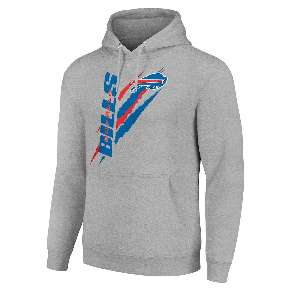 Buffalo Bills Starter Unisex Color Scratch Fleece Pullover Hoodie Heather Gray