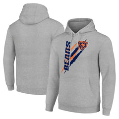 Chicago Bears Starter Unisex Color Scratch Fleece Pullover Hoodie Heather Gray