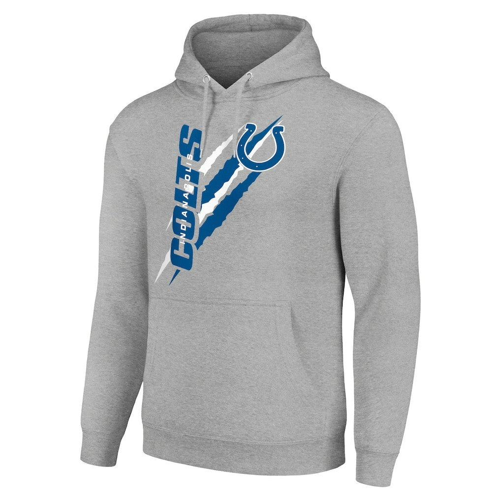 Indianapolis Colts Starter Unisex Color Scratch Fleece Pullover Hoodie Heather Gray