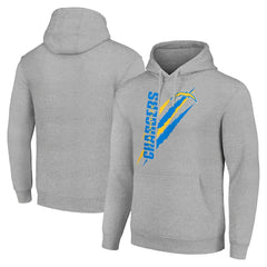 Los Angeles Chargers Starter Unisex Color Scratch Fleece Pullover Hoodie Heather Gray