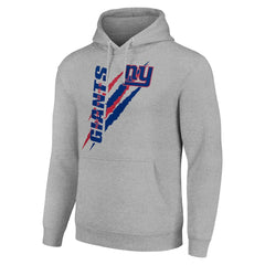 New York Giants Starter Unisex Color Scratch Fleece Pullover Hoodie Heather Gray