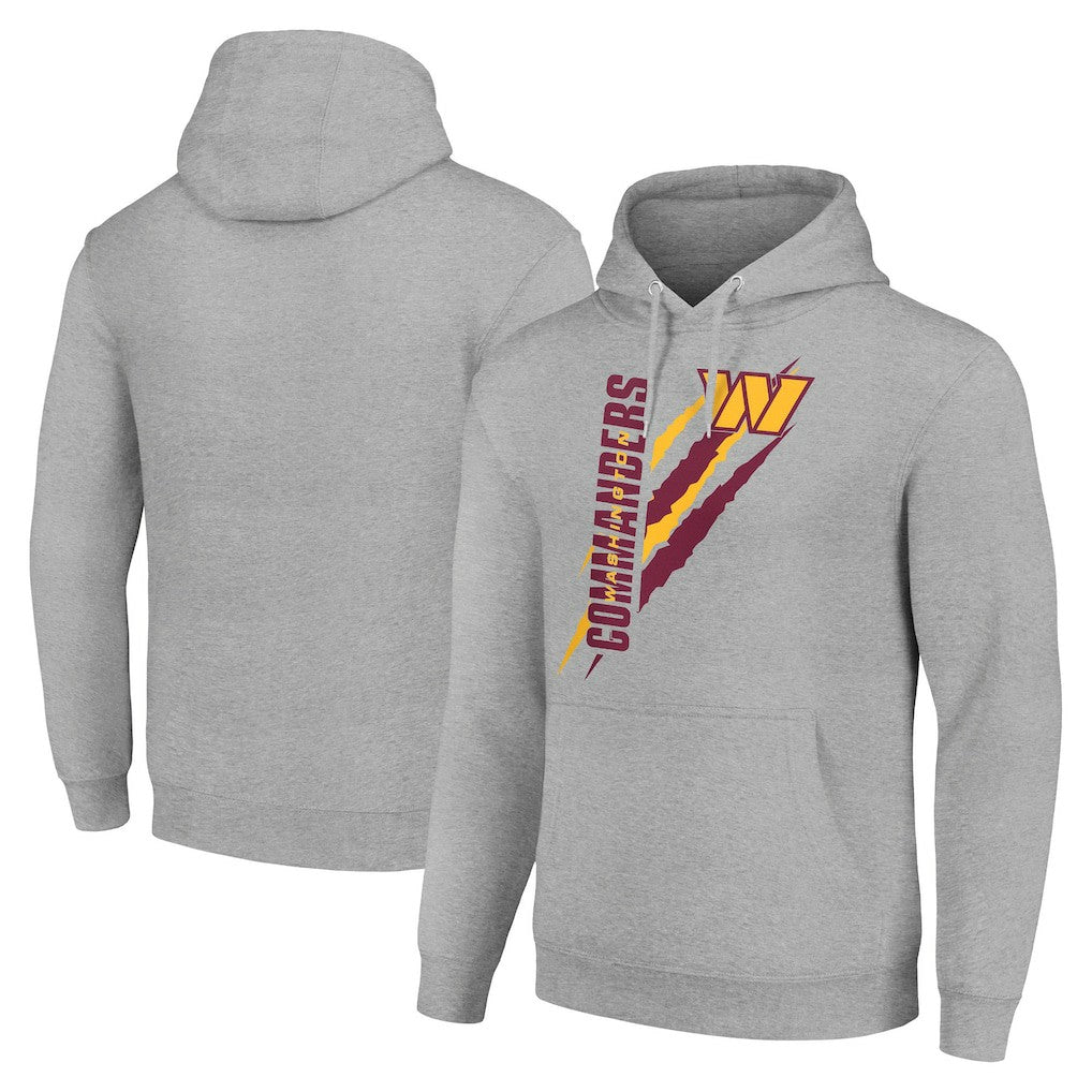 Washington Commanders Starter Unisex Color Scratch Fleece Pullover Hoodie Heather Gray