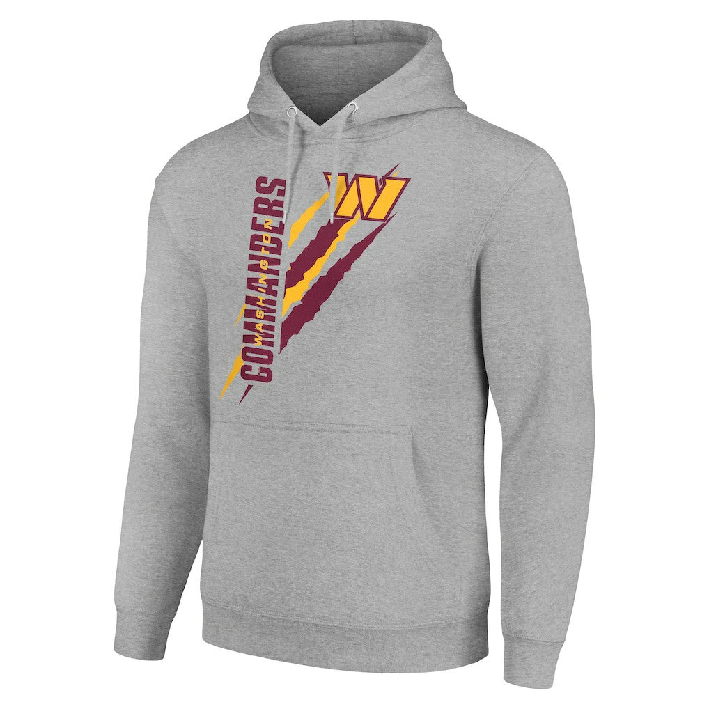 Washington Commanders Starter Unisex Color Scratch Fleece Pullover Hoodie Heather Gray